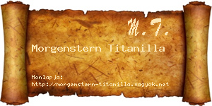 Morgenstern Titanilla névjegykártya